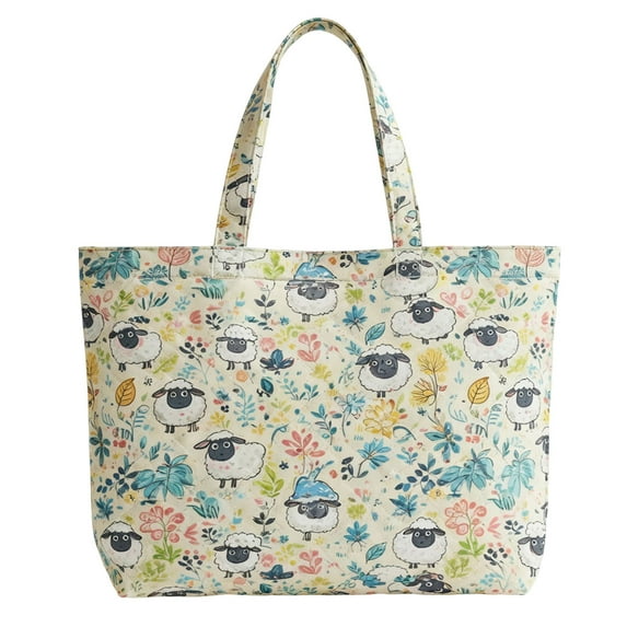 yocbz Beach Tote Bags Travel Totes Bag Shopping Zippered Tote for Women Foldable Waterproof Overnight Handbag, 15 x 12.2in(38 x 31cm, G)