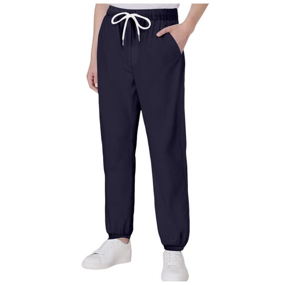 yocbz Boys Cargo Pants Baby Boys Pants Summer Sport Joggers with Plain Color Boys Slim Fit Comfortable Sweatpants Navy,Size for 7-8 Years