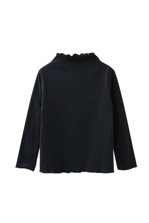 Boys Girls T Shirts Fall Toddler Long Sleeve Round Neck Base Shirt Comfy Soft Tee Shirt Tops Black,5-6 Years