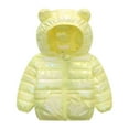 thumbnail image 1 of yocbz Boys Jacket Boys' Winter Jacket Heavyweight Quilted Jacket Insulated Hooded Outerwear Coat for Boys Yellow,Size for 3-4 Years, 1 of 4