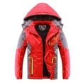 thumbnail image 1 of yocbz Boys Winter Jacket Boys' Winter Jacket Heavyweight Quilted Jacket Insulated Hooded Outerwear Coat for Boys Red,Size for 9-10 Years, 1 of 5