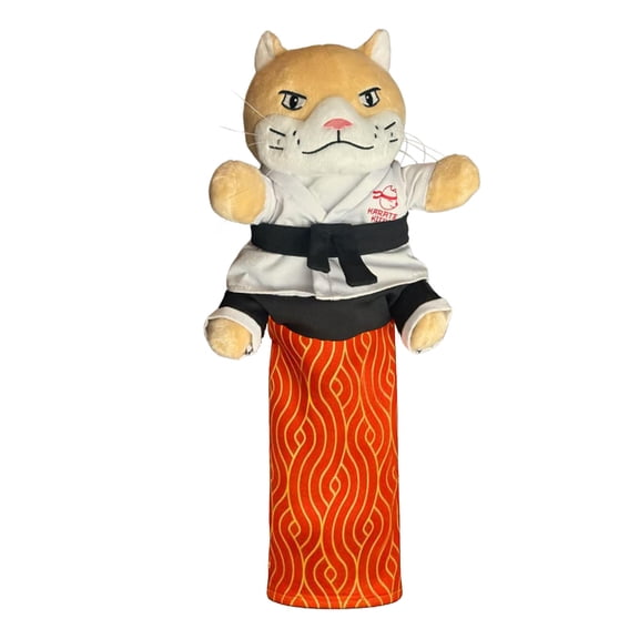 yocbz Cat Karate Kitty Puppet Cat Wrestling Puppet with Protective Forearm Sleeve, Cat Hand Biting for Play Karate Kitten Toy Interactive Boxing with Arm Wrestling