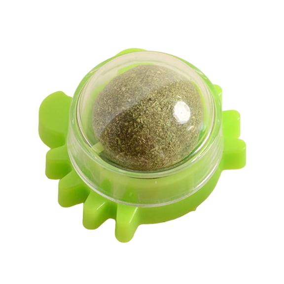 yocbz Catnip Toys Catnip Balls Catnip Wall Ball 360° Rotatable Chewing Teeth Cleaning Edible Cat Interactive Toys Indoor Play with Cats Wall Anxiety Relief Cat Chew Ball - Green