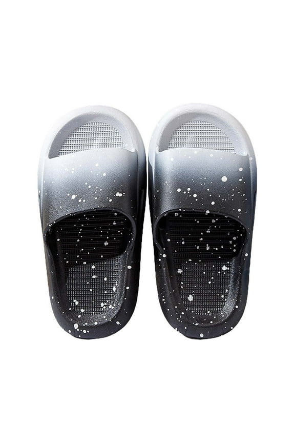 Cloud Slides for Kids Pillow Slippers Shower Shoes for Non Slip Bath Slippers Shower Sandals Black,US 9.5