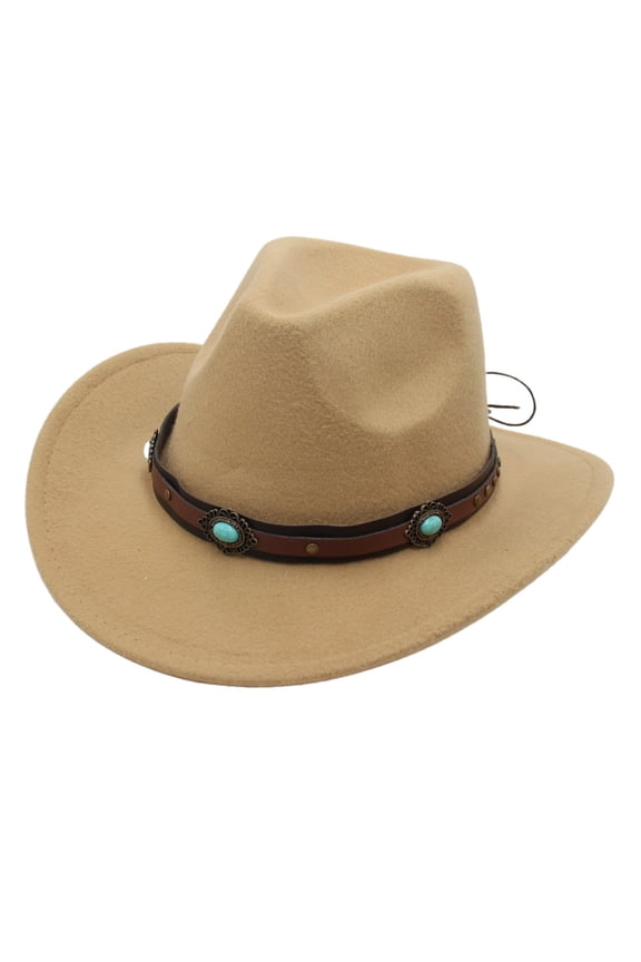 Cowboy Hat Kids Cowboy Hat for Kids Boys Girls Cattleman Wide Brim Western Cowgirl Hat Beige,3-8 Years