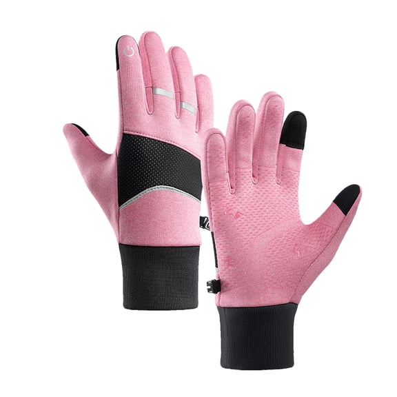 yocbz Cozy Season Gloves - Unisex Thermal Winter, Touch Screen, Windproof Waterproof Warm Gloves (Pink,L)