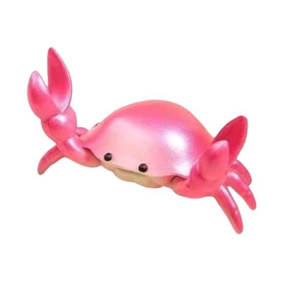 yocbz Crab Shaped Pen Holder - Weightlifting Design, Bright Colors, Animal Simulation (Pink)