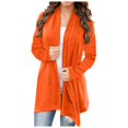thumbnail image 1 of yocbz Crochet Cardigans for Women Womens Deep V Neck Fitted Sweaters Cropped Ribbed Knit Long Sleeve Cardigans Cute Going Out Tops Orange,Size for L, 1 of 4