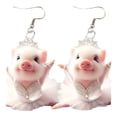 thumbnail image 1 of yocbz Cute Pink Pig Acrylic Earrings Dangle Jewelry Gifts for Women Pig Lovers (Style B), 1 of 7