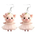 thumbnail image 1 of yocbz Cute Pink Pig Acrylic Earrings Dangle Jewelry Gifts for Women Pig Lovers (Style E), 1 of 8