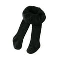thumbnail image 1 of yocbz Footed Tights Toddler Toddler Kids Baby Girls Cotton Fleece Lined Warm Full Leggings Pantihose Stretchy Basic Full Length Pants Pantyhose for Winter Stocking Black,Size for 4-6 Years, 1 of 3