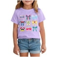 thumbnail image 1 of yocbz Girl Top Shirt Toddler Baby Girl T-Shirt Kid Short Sleeve Tee Tops Purple,Size for 18-24 Months, 1 of 4