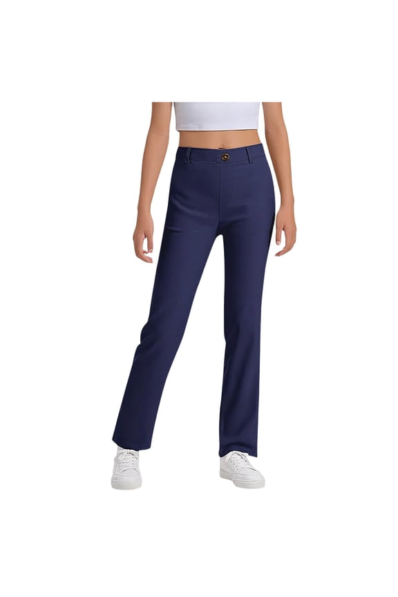 Girls Flare Leggings High Waisted Girls' Leggings Toddler Kids Yoga Pants Dance Active Tights Navy,9-10 Years