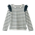 thumbnail image 1 of yocbz Girls Long Sleeve Shirts Casual Crew Neck Lace Loose Blouse Tops Black,10-12 Years, 1 of 2