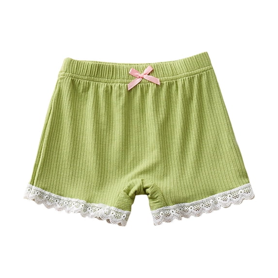 yocbz Girls Underwear Underwear Toddler Girl Baby Girl Lace Ruffle Diaper Cover Bloomer for Infant Girls Newborn Cotton Tutu Shorts Briefs Panties Green,6-7 Years