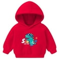thumbnail image 1 of yocbz Hoodies for Boys Toddler Baby Boy Hooded Sweatshirt Long Sleeve Hoddies Cute Sweater Outfit Fall Winter Clothes Red,Size for 5-6 Years, 1 of 7