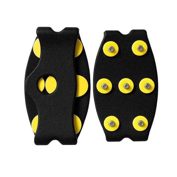 yocbz Ice Cleats for Shoes and Boots Traction Cleats Ice Snow Grips with 7 Spikes Winter Outdoor Anti-Slip Crampon for Fishing Climbing Hiking, C