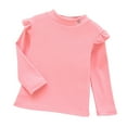 thumbnail image 1 of yocbz Infant/Toddler Girl Long Sleeve Shirt - Basic Baby Tees Blouses Tops Solid Print & Ruffled Tshirts Light Pink,2-3 Years, 1 of 4