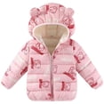 thumbnail image 1 of yocbz Jacket Unisex Kids Winter Puffer Jacket for Boys Girls Lightweight Full Zipper Long Sleeve Hooded Jacket Trendy Toddler Kids Coat Pink,Size for 5-6 Years, 1 of 7