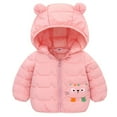 thumbnail image 1 of yocbz Jackets for Boys Kids Boy's Winter Coat Fleece Lined Waterproof Jacket Puffy Cotton Coat Thick Hooded Outdoor Coats Pink,Size for 6-12 Months, 1 of 4