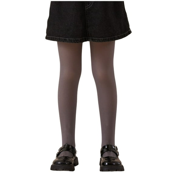 yocbz Kids Girls School Dress Cotton Tights Girls' Thermal Tights Winter Thermal Tights Warm Children Inner Fleece Grey,Size for 12-15 Years
