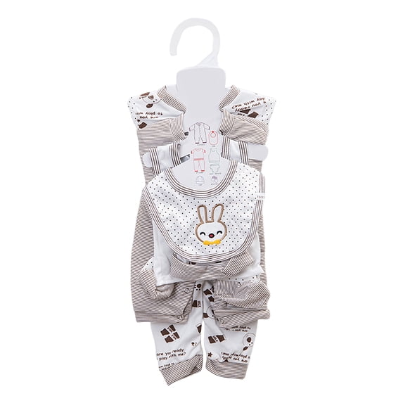 yocbz Layette Boy Outfits Set Unisex Baby Layette Giftset Clothing Set for Baby 8PCS Light Gray,Size for 0-3 Months