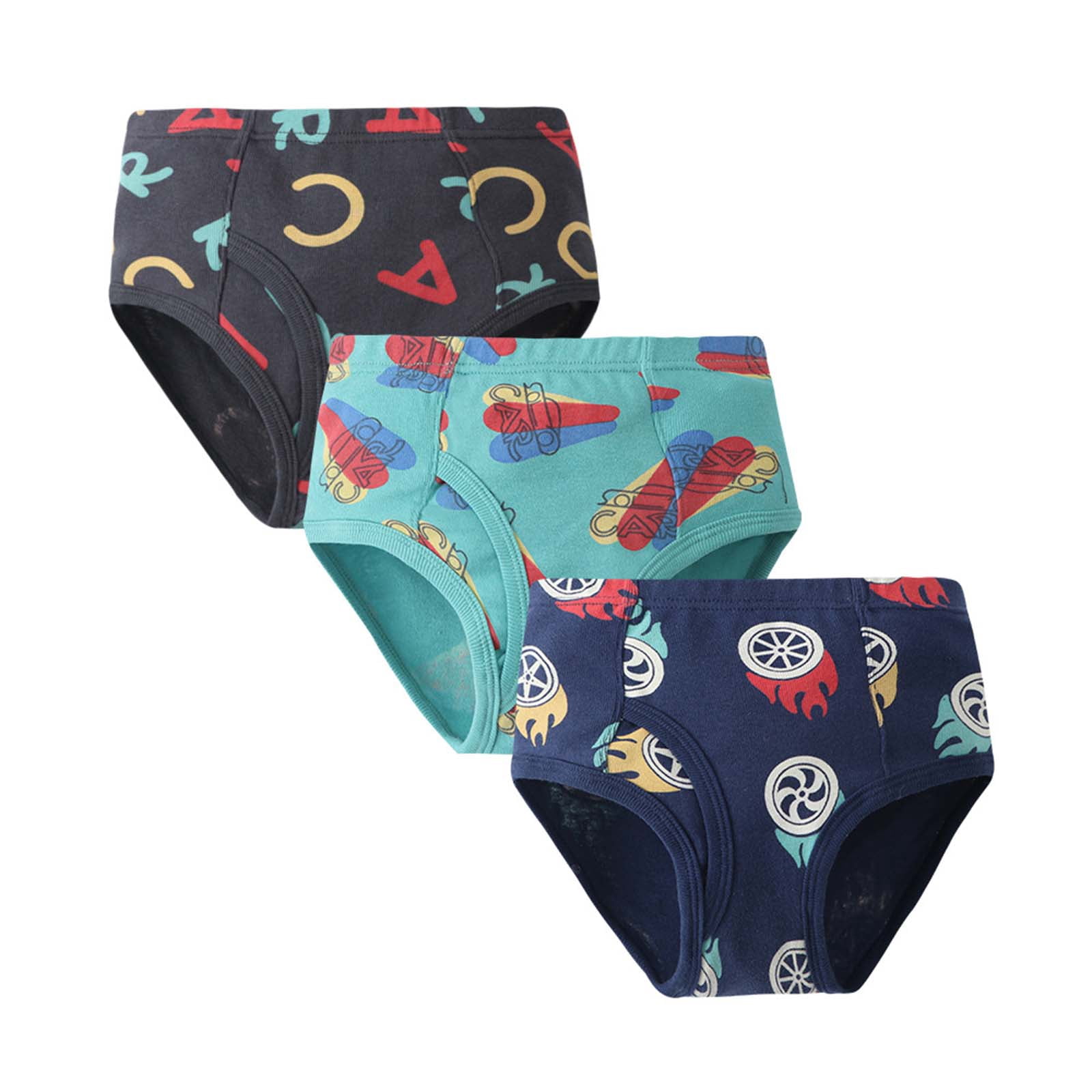 yocbz Little Boys Soft Cotton Briefs 3pc Children Underwear Cute ...