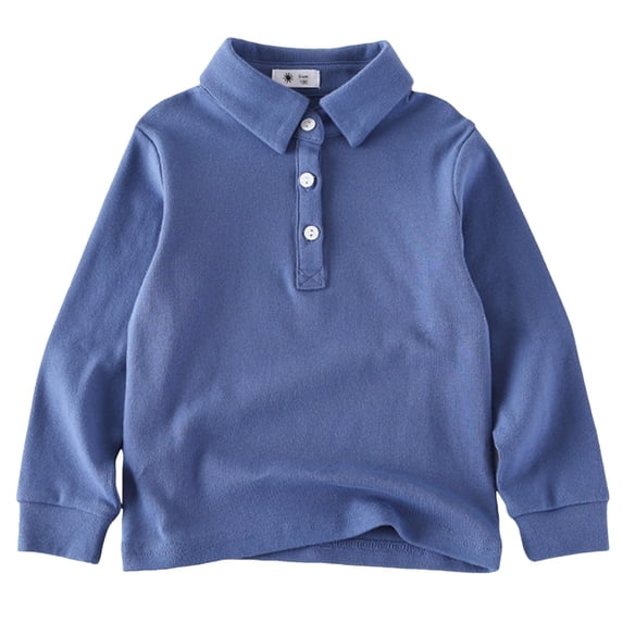 yocbz Long Sleeve Shirt Baby Toddler T Shirts For Solid Color Long Sleeve Shirt Crewneck T-Shirts Fall Tops Tees Cotton Kids Sweatshirt Clothes For Kids Dark Blue,Size for 5-6 Years