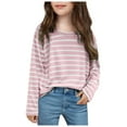thumbnail image 1 of yocbz Long Sleeve Toddler Girl Shirts Tween Girls Fall Shirts Long Sleeve Tops Pink,Size for 3-4 Years, 1 of 5