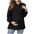 thumbnail image 1 of yocbz Maternity Sweaters Women Maternity Tops Casual Tunic Fall Shirts Crew Neck Long Sleeve Pregnancy Clothes Black,Size for 13-14 Years, 1 of 8
