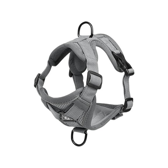 yocbz Medium Cat Harness and Leash Set 5ft/1.5m Leashfor Walking - Escape Proof Adjustable Vest, Reflective Breathable Mesh with 4 Buckles for Meduim Cats, Grey