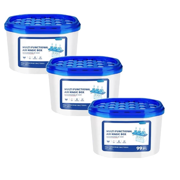 yocbz Multifunctional Air Magic Box, 2026 Indoor Air Purification Dust Removal Magic Box, Long-Lasting & High Efficiency Automatic Dust Collector for Home, Office, Bedroom, Pet Areas (3pcs)