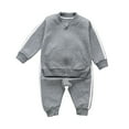 thumbnail image 1 of yocbz New Born Boy Outfit Toddler Baby Boy Outfits Hoodie Sweatshirts Jeans Clothes Set Fall Winter Grey,Size for 12-18 Months, 1 of 9