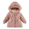 thumbnail image 1 of yocbz Girl Winter Coat Baby Boys Girls Winter Coat Outwear Jacket Warm Clothes Hooded Red,Size for 18-24 Months, 1 of 9
