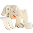 thumbnail image 1 of yocbz Layette Set for Girls 5PCS Girl Outfits Cap Gift Set Yellow,One Size, 1 of 9