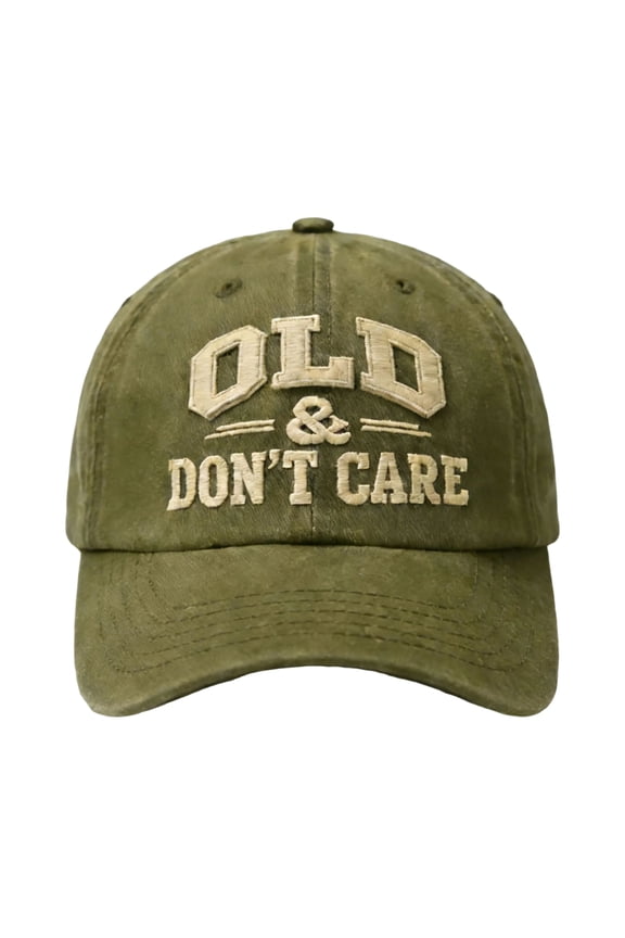 Old and Don't Care Hat, Vintage Adjustable Distressed Old & Don't Care Baseball Cap for Men Women ( F )