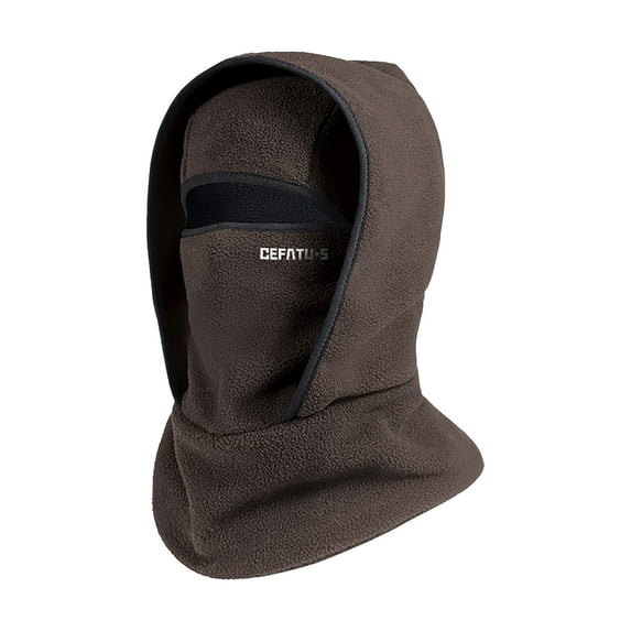 yocbz Outdoor Winter Warm Hat Neckband Integrated Cycling Ski Mask for Men Women Fleece Face Head Neck Cover Windproof (Coffee)