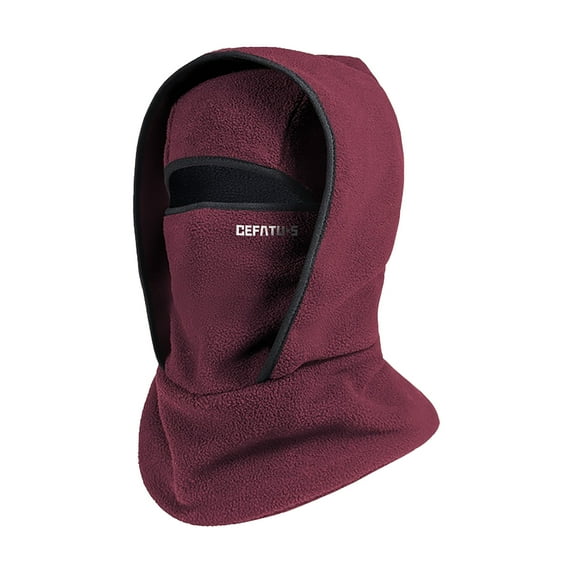 yocbz Outdoor Winter Warm Hat Neckband Integrated Cycling Ski Mask for Men Women Fleece Face Head Neck Cover Windproof (Red)