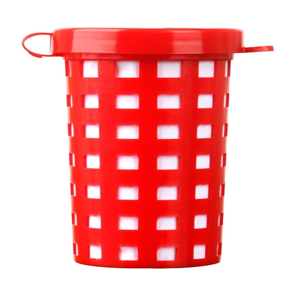 yocbz Plastic Fish Bait Cage Trap 3.15 x 2.36 inches Portable Catcher Crab Holder Fish Bait Cage (Large hole)