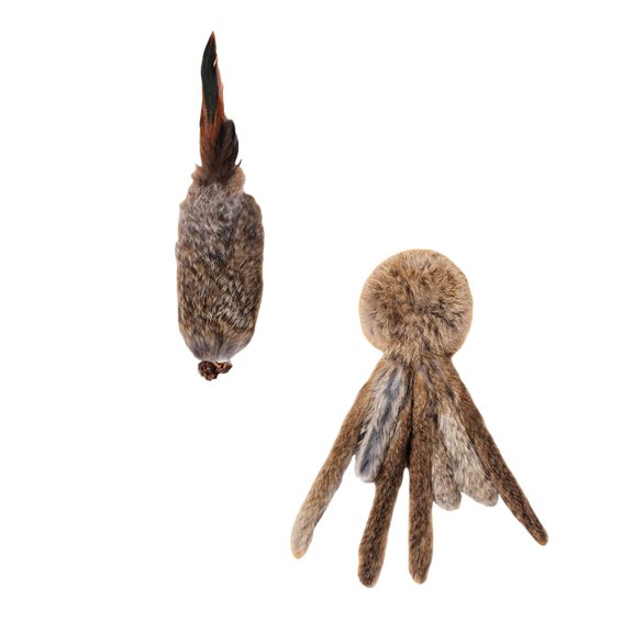 yocbz Rabbit Faux Fur Ball Cat Toy, Fuzzy Rabbit Fur Ball for Cat with Catnip, Interactive Fluffy Cat Toy Balls, Furry Catnip Toy Balls Soft (A+B)