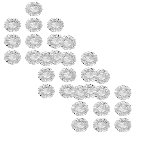 yocbz Repeatable Film Insulation Cover,Aluminium Foil Elastic Food Bowl Storage Covers,Food Fresh Keeping Bags for Sandwich Wraps Burritos BBQ Cooking Storing Food,30 Pieces