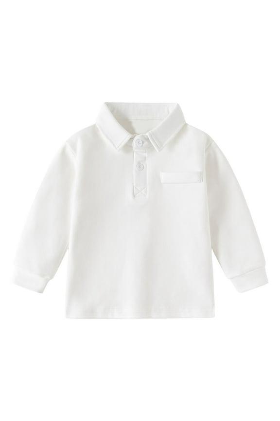 Shirts Boys Kids Boys Long Sleeve T Shirts Crewneck Tops Fashion Basic Tee Clothes White,Size for 3-4 Years