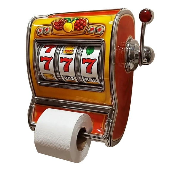 yocbz Slot Machine Toilet Paper Holder, Toilet Roll Dispenser, Space Saving Tissue Mount Holder Retro Design Easy to Install Add Fun for Bathroom Camping Trailers