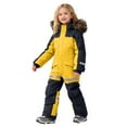 thumbnail image 1 of yocbz Snowsuit Toddler Kids Ski Suits Jumpsuits Boys Girls' Winter Outdoor Snowboarding Waterproof Snowsuits Yellow,Size for 4-5 Years, 1 of 9