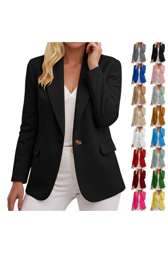 Sweater Blazers for Women Business Casual Long Sleeve Open Front Lapel Suit Jackets Work Blazer with Pockets Beige,Size for S