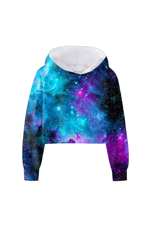 Sweatshirts Girls Hoodie Sweatshirts for Girls Soft Long Sleeves Pullover Shirt Blue,Size for 6-7 Years