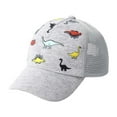 thumbnail image 1 of yocbz Toddler Boy Baseball Hat Baby Baseball Cap Cute Train Embroidery Adjustable Baseball Hat Mesh Breathable Casual Fitted Slouchy Versatile Baseball Cap Grey,3-5 Year, 1 of 6