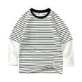 thumbnail image 1 of yocbz Toddler Boy Long Sleeve Shirts T-Shirts for Boys Girls Crew Neck Dressy Casual Toddler Kids Long Sleeve Tops White,Size for 12-13 Years, 1 of 5