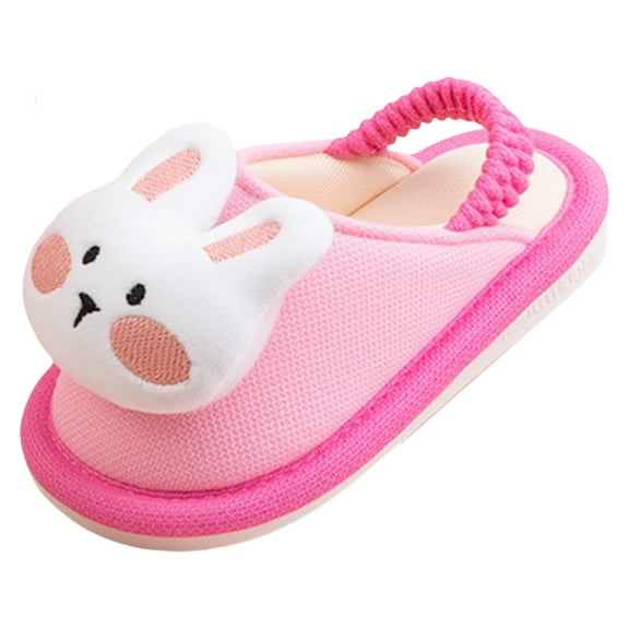 yocbz Toddler Boy Slippers Toddler Boys Girls House Slippers Indoor Home Shoes Warm Slipper for Kids Baby Soft Winter Warm Walking Shoes Light Pink,Size for US 8
