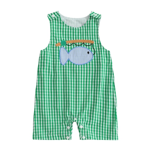 yocbz Toddler Jumpsuit Baby Rompers Boy Newborn Baby Boy Hunting Outfit Mallard Duck Romper Short Sleeve Waffle Striped Jumpsuit One Piece Clothes Green,0-3 Months